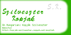 szilveszter kopjak business card