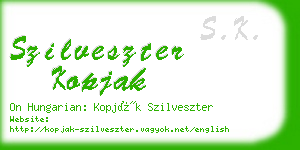 szilveszter kopjak business card